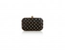 Clutch rigida con strass dorati