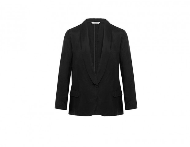 Blazer di seta con revers