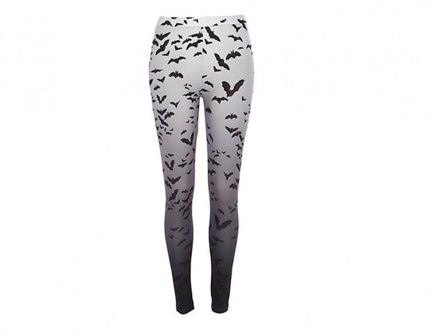 Leggings fumè con stampa pipistrelli