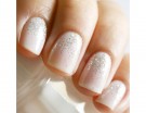 Smalto sheer e glitter argentati