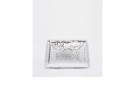 Clutch argento con chiusura gioiello