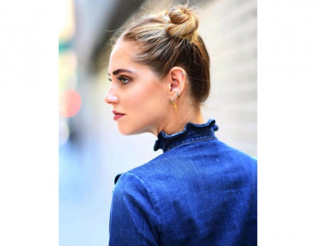 I tanto amati doppi chignon. Photo credits: @chiaraferragni Instagram