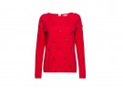 Pullover rosso con strass