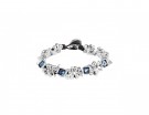 Bracciale con boules in argento e cristalli SWAROVSKI® ELEMENTS