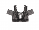 Top bra in tulle e pizzo