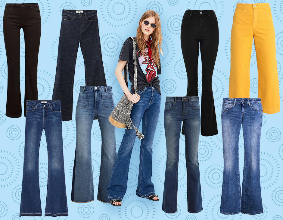Jeans a zampa in stile workwear effetto Destroyed - Abbigliamento 1AAGQQ