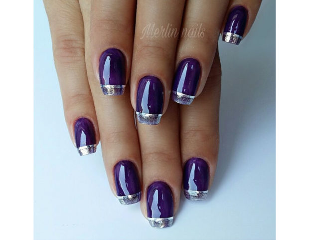 Moon manicure