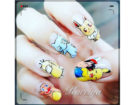 Nail art con personaggi dei Pokemon. Photo credit: Instagram @kureiyanails