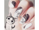 La nail art perfetta per chi ama i gatti. Photo credit: Instagram @panitygryskowa