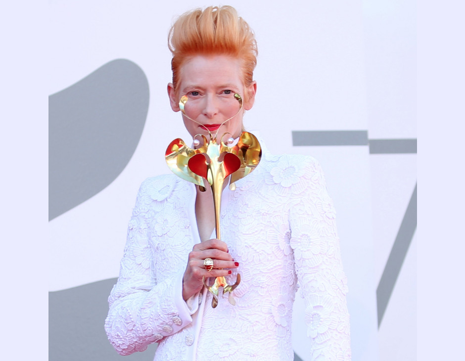 Venezia 2020 beauty look Tilda Swinton